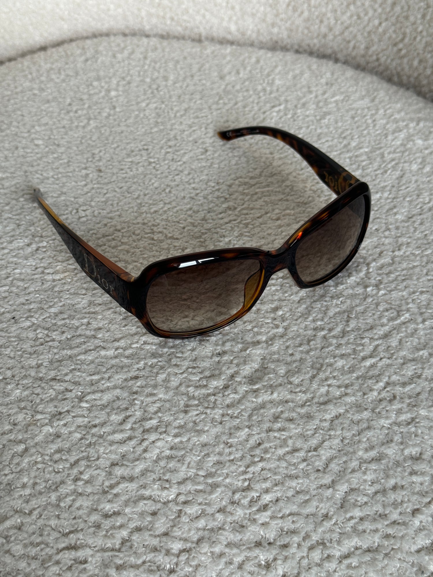 2000s Christian Dior Tortoise Oversized Sunglasses