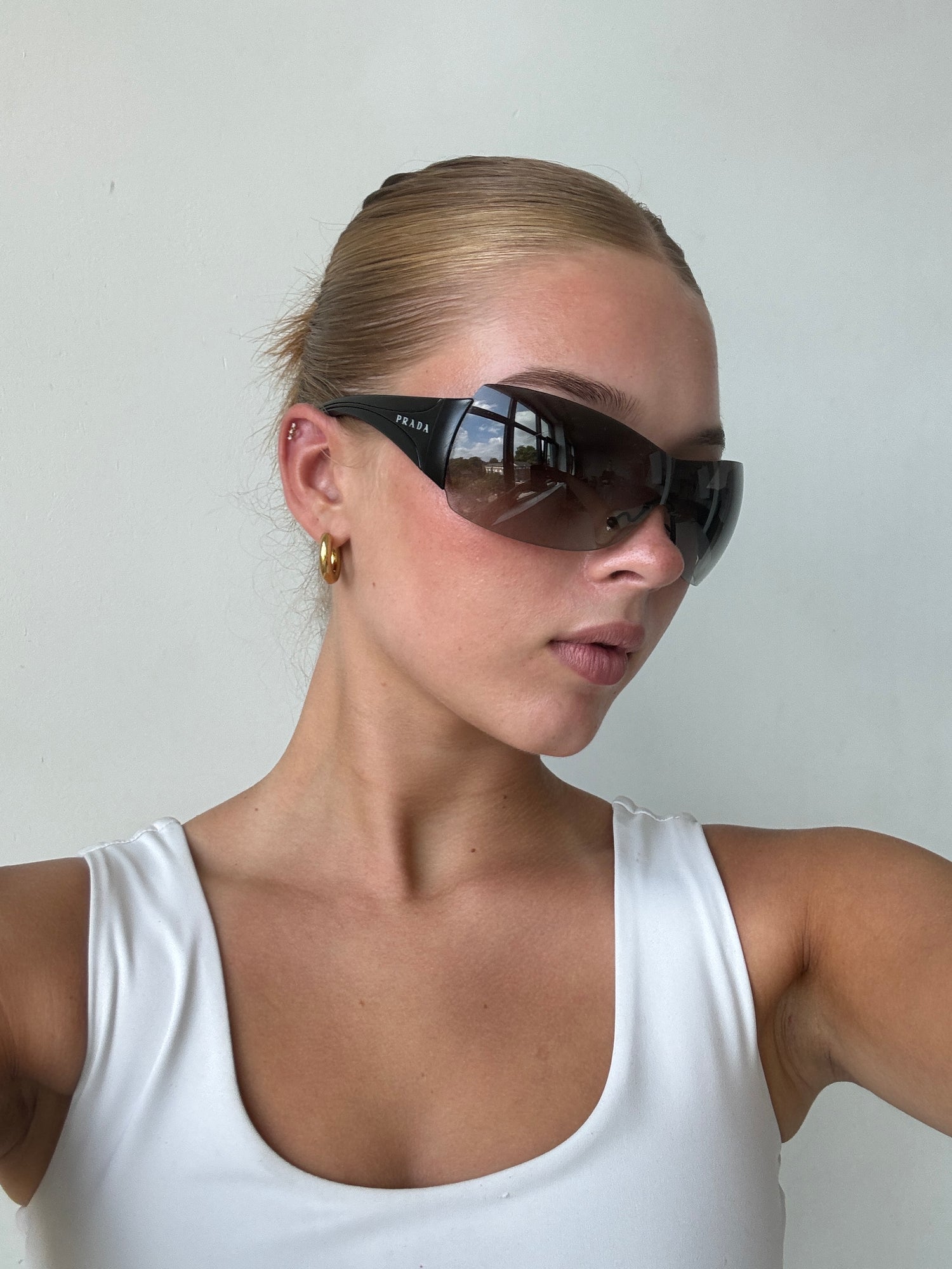 90s Prada Shield Sunglasses