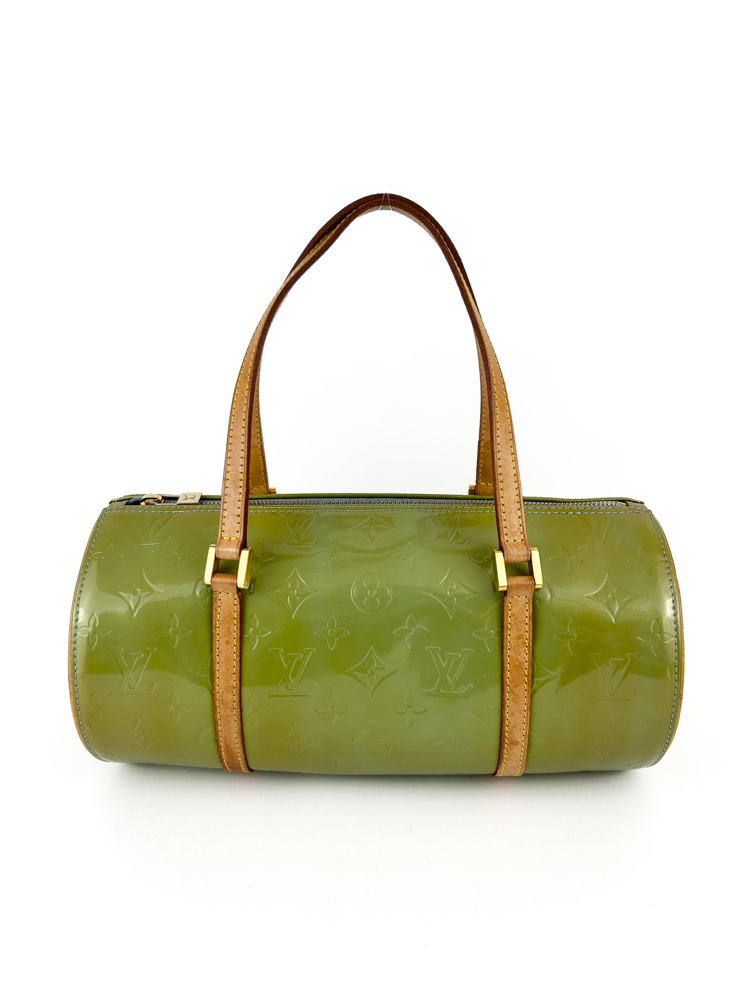 Vintage Louis Vuitton Vernis Green Bedford Handbag (1999)