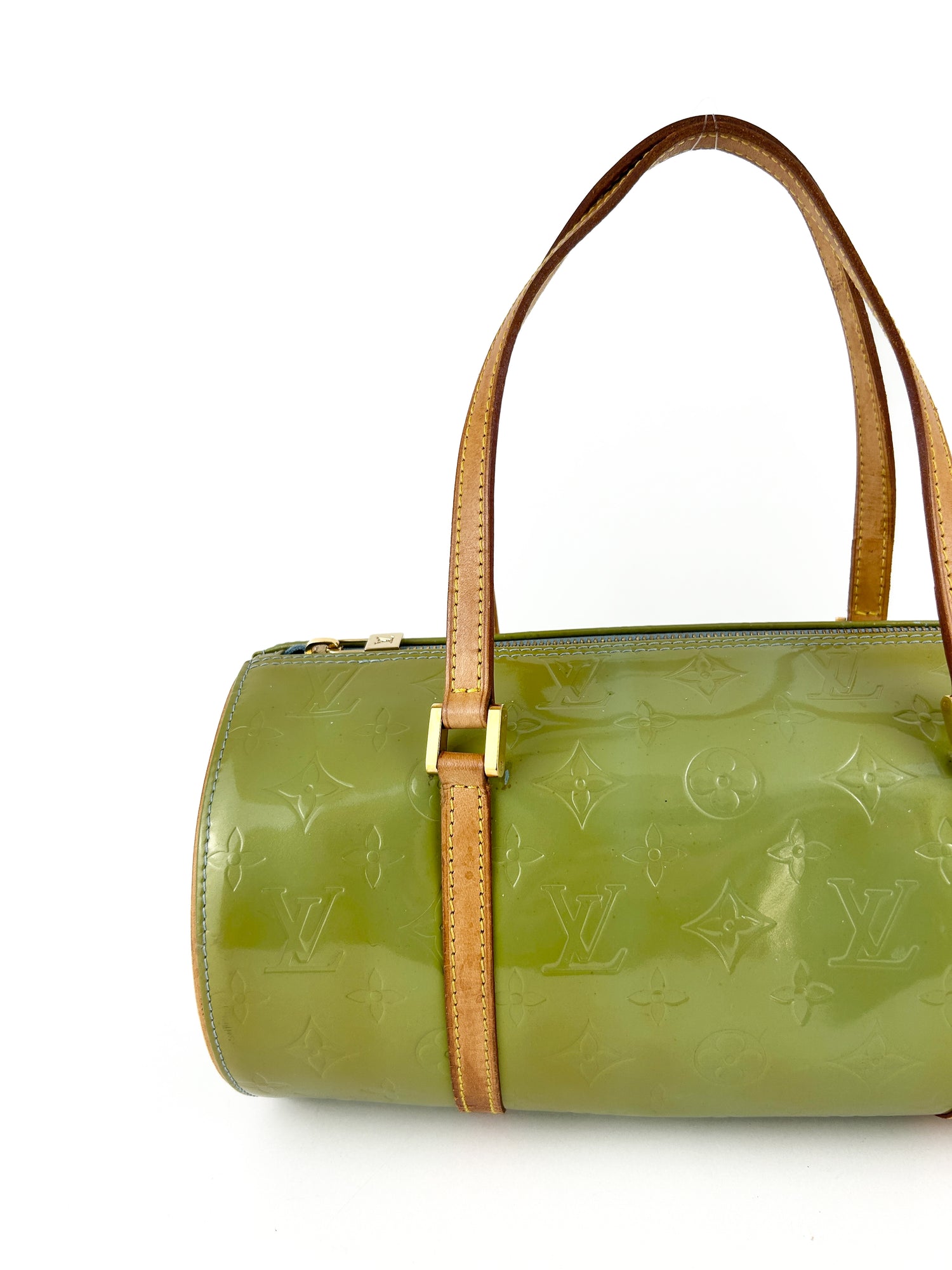 Vintage Louis Vuitton Vernis Green Bedford Handbag (1999)