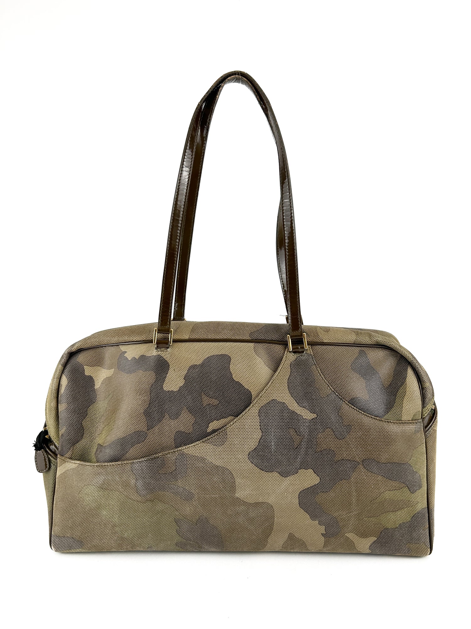 RARE Vintage Christian Dior Camouflage Print Tote Handbag (2001)