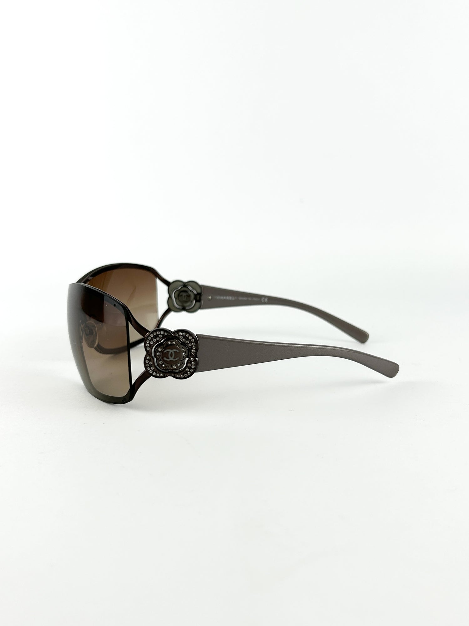 Vintage 2000s Chanel Diamanté Camilla Flower Sunglasses