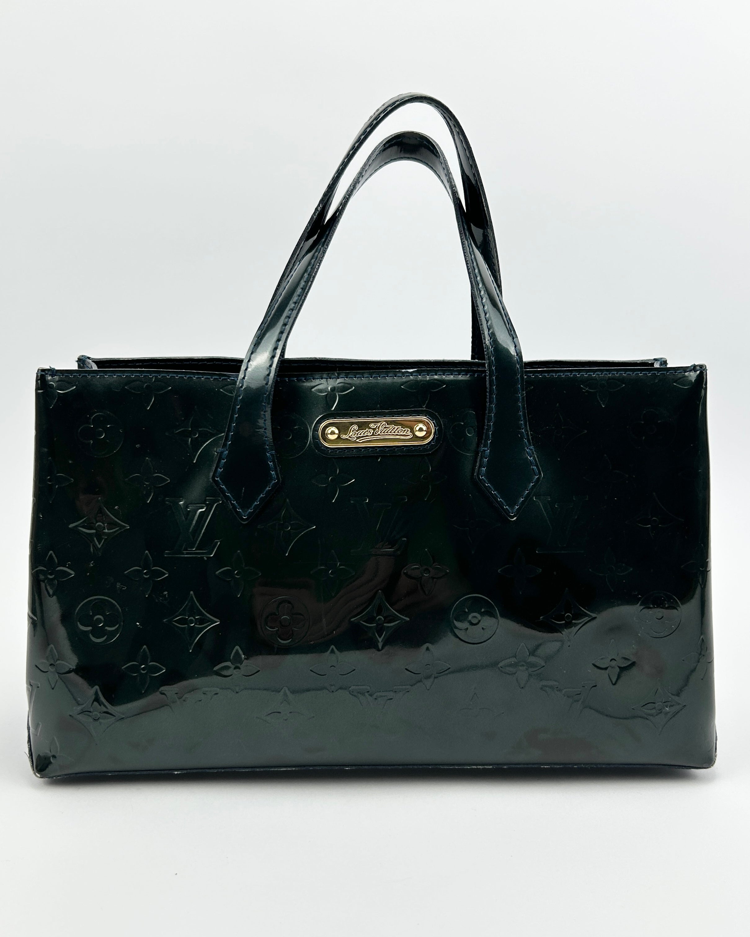 Louis Vuitton Wiltshire Handbag Vernis Dark Green