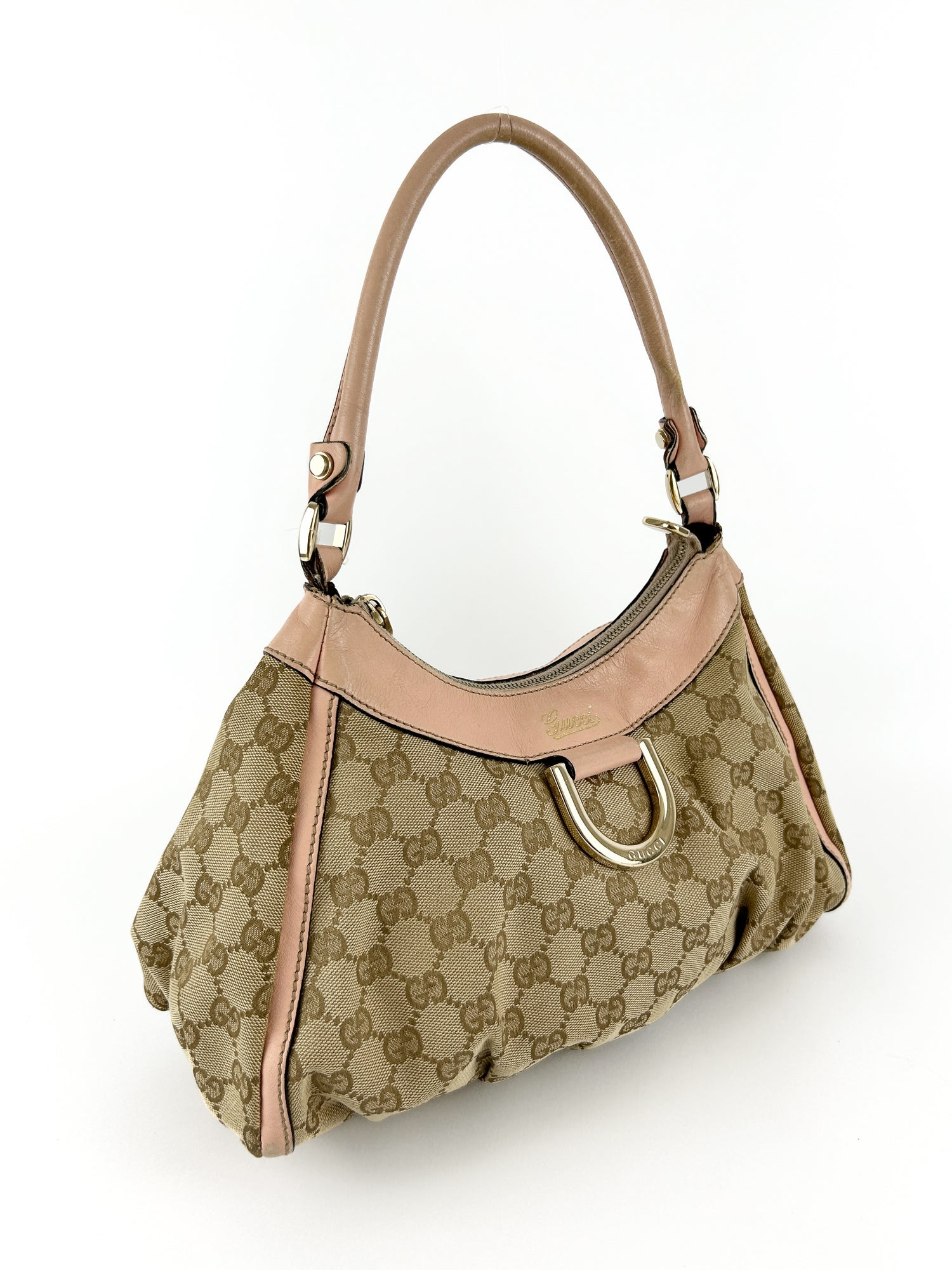 Vintage Gucci Monogram Mini D-Ring Abbey Handbag 2000s