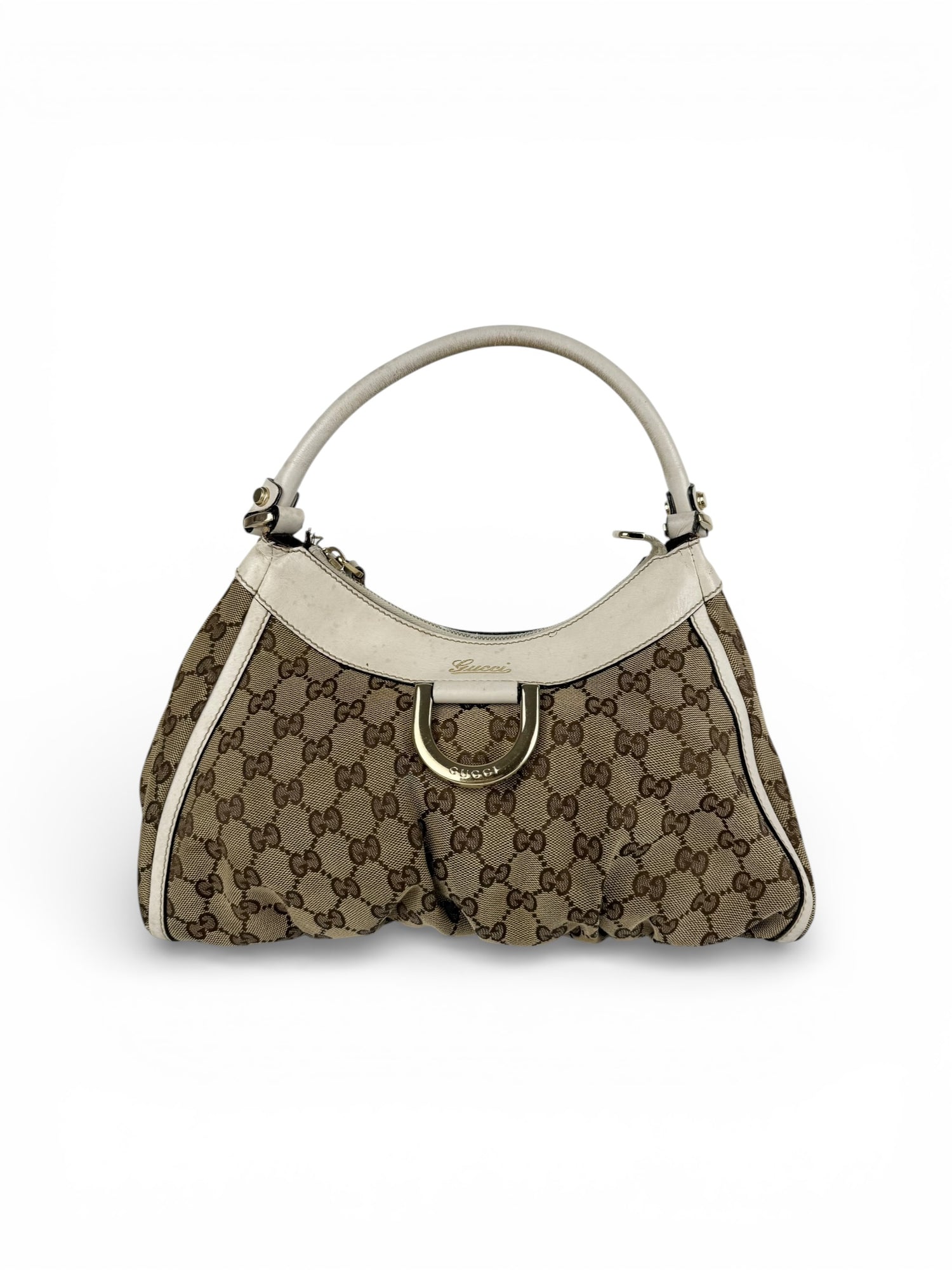 Vintage 90s Gucci Monogram Mini D-Ring Handbag