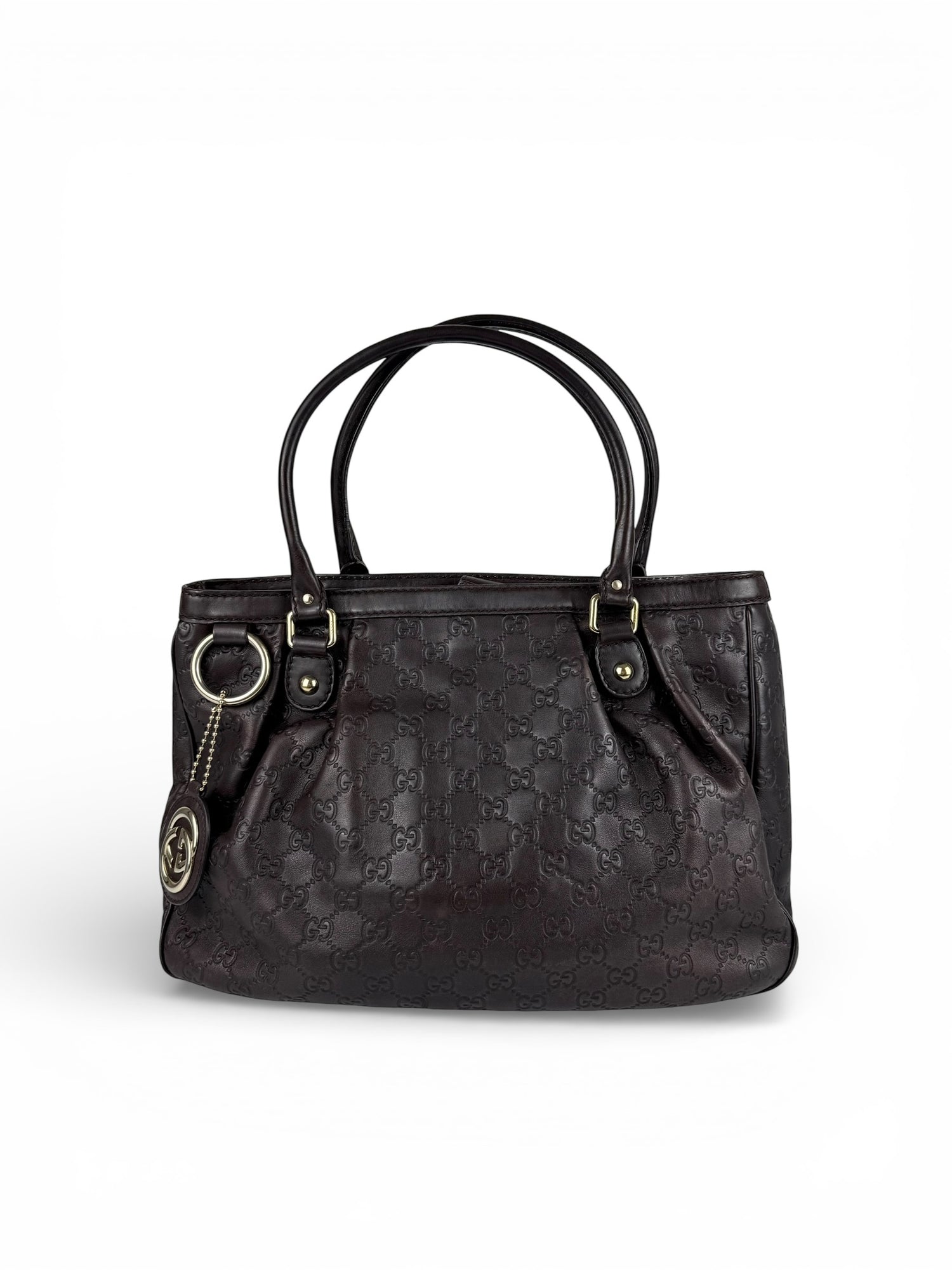 Vintage 90s Gucci Guccissima Charm Handbag