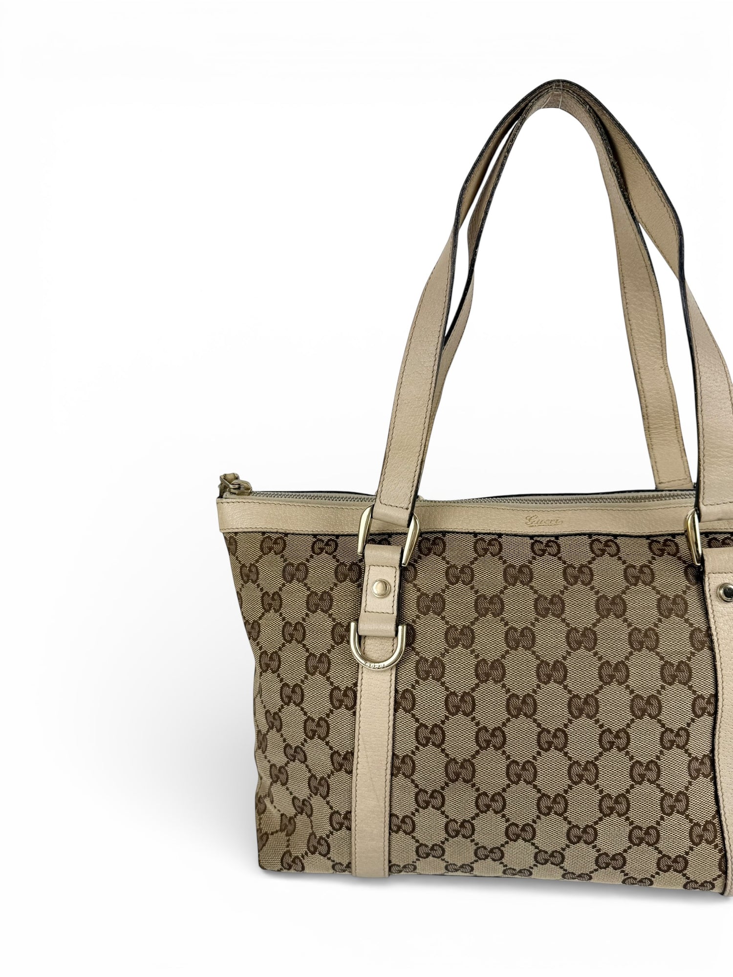 Vintage 90s Gucci Monogram Large Abbey Handbag