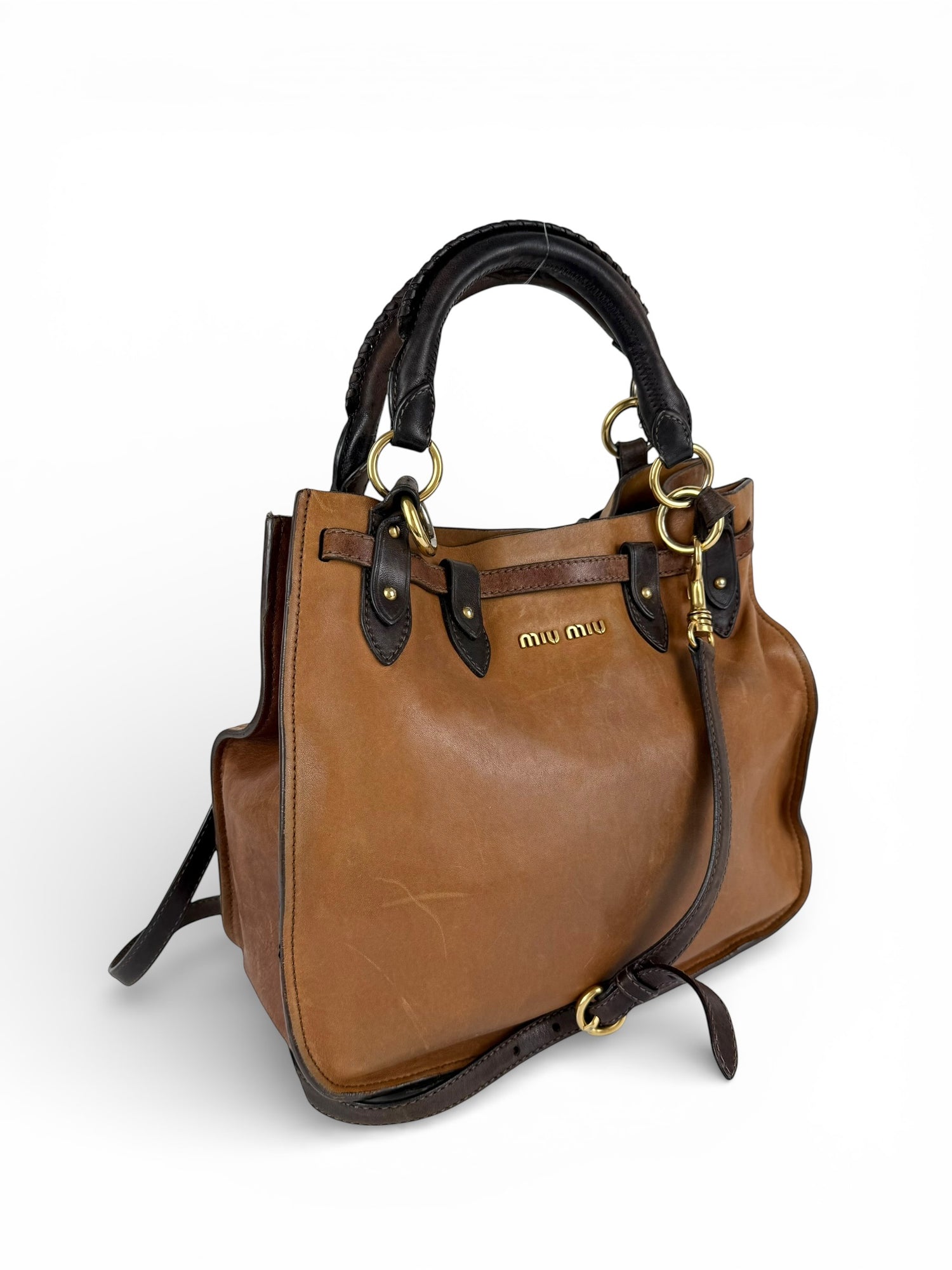 2010s Miu Miu Vitello 2Way Handbag