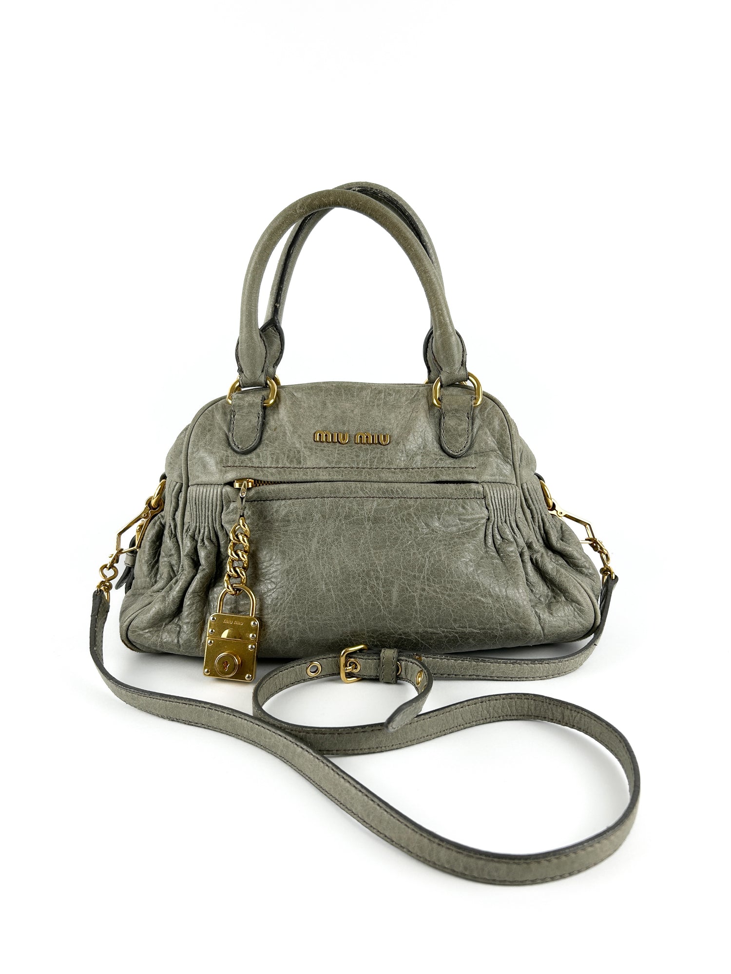 Vintage Miu Miu Vitello Leather 2Way Handbag