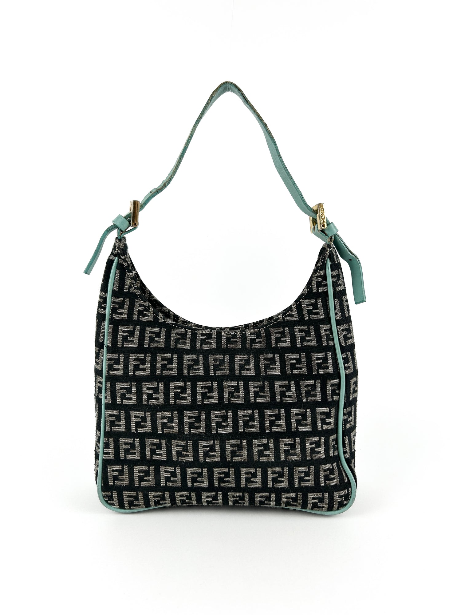 Vintage Fendi Zucca Shoulder Bag 90s