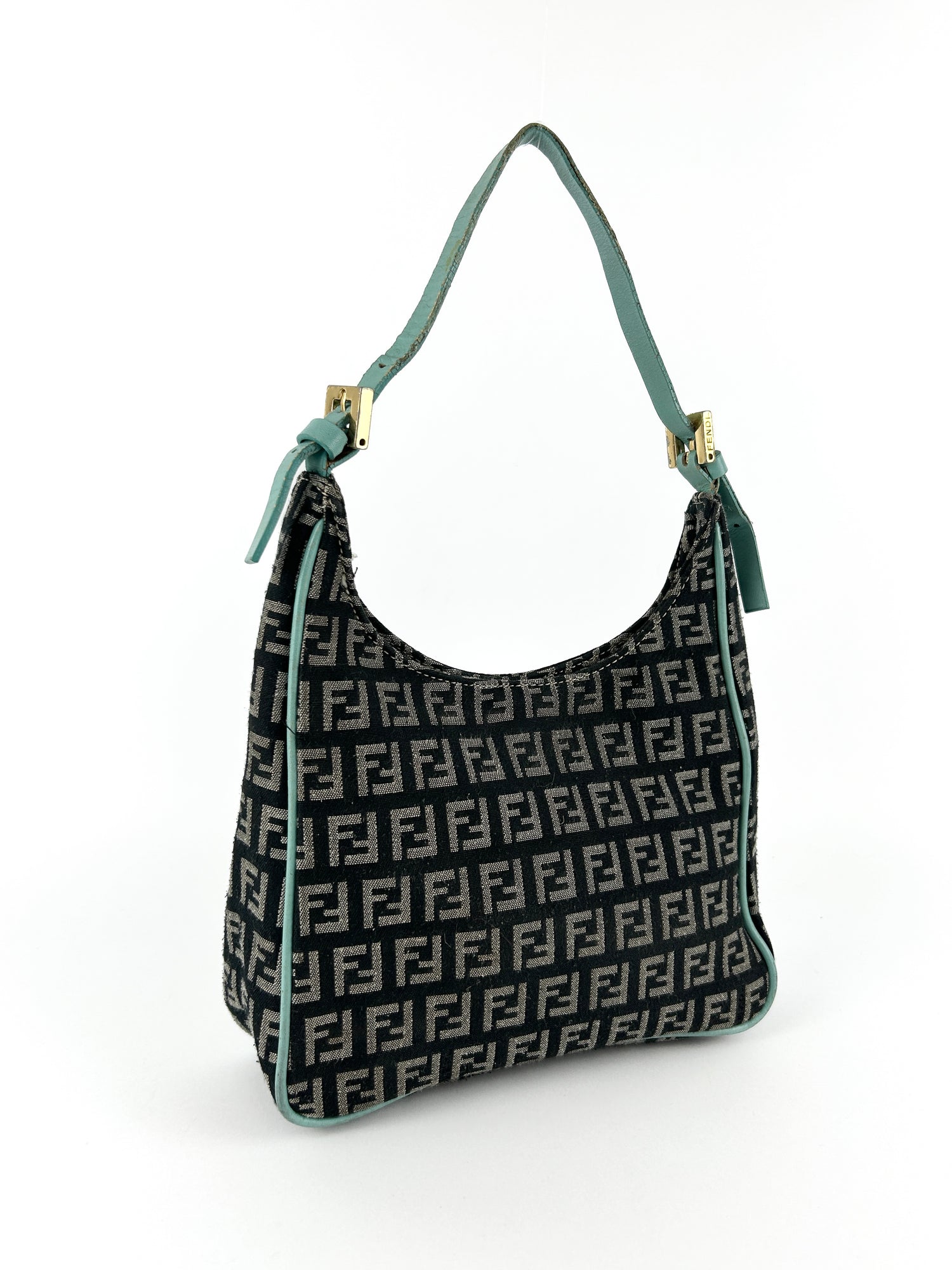 Vintage Fendi Zucca Shoulder Bag 90s