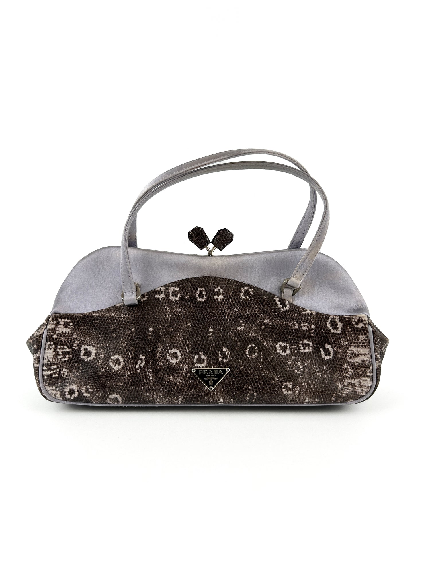 Vintage Prada Milano Python Clip Handbag