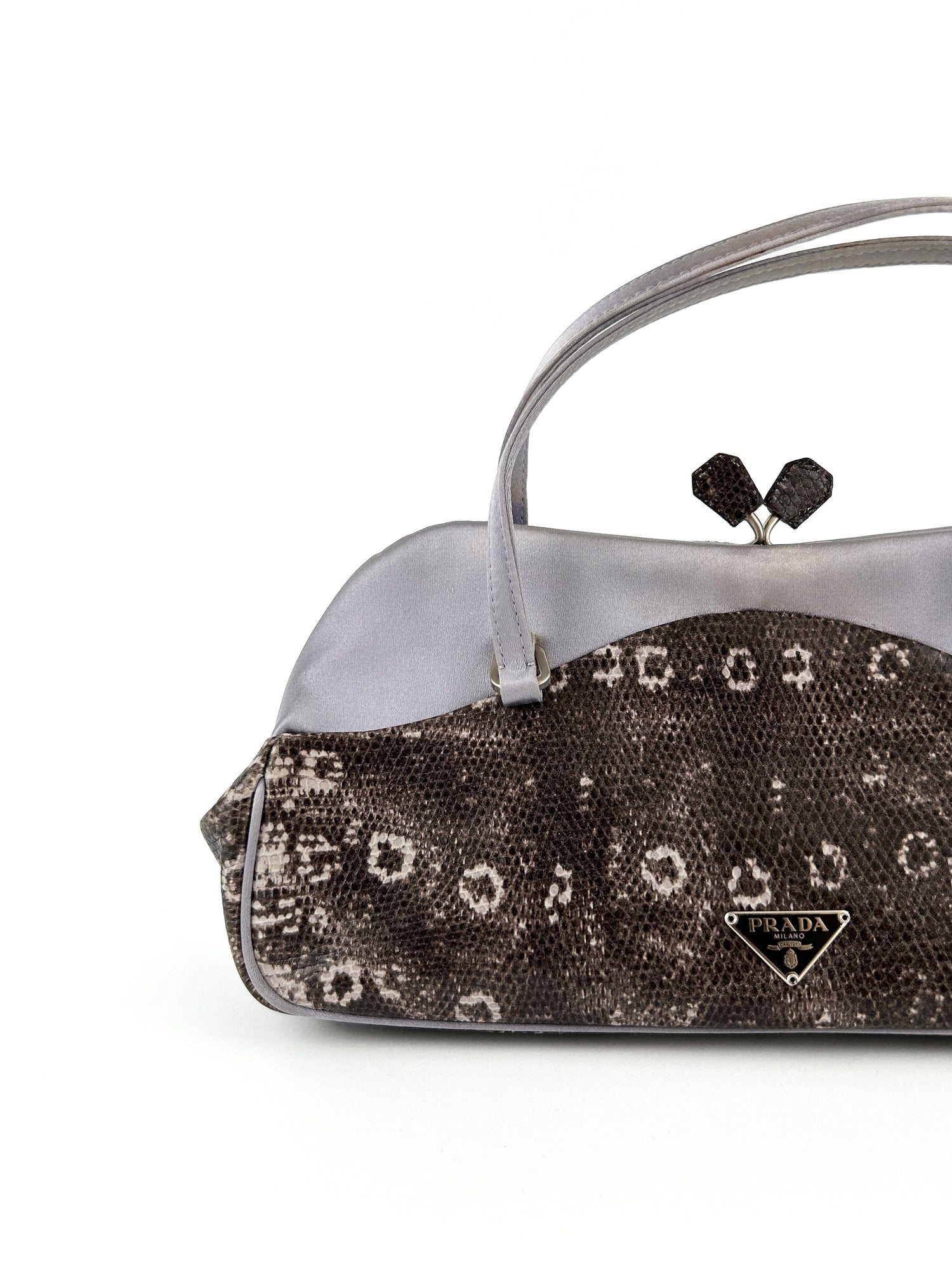 Vintage Prada Milano Python Clip Handbag
