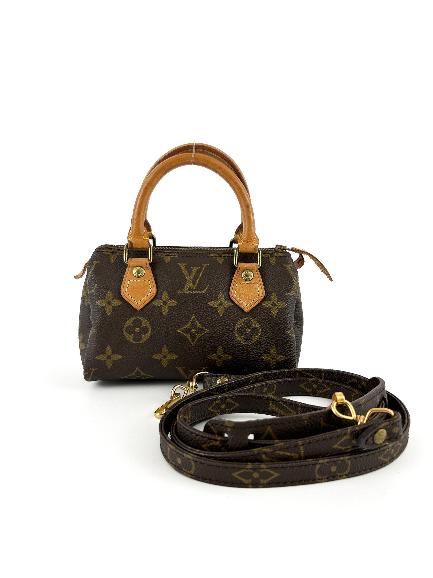 Vintage Louis Vuitton Nano Speedy Handbag (with extension strap)
