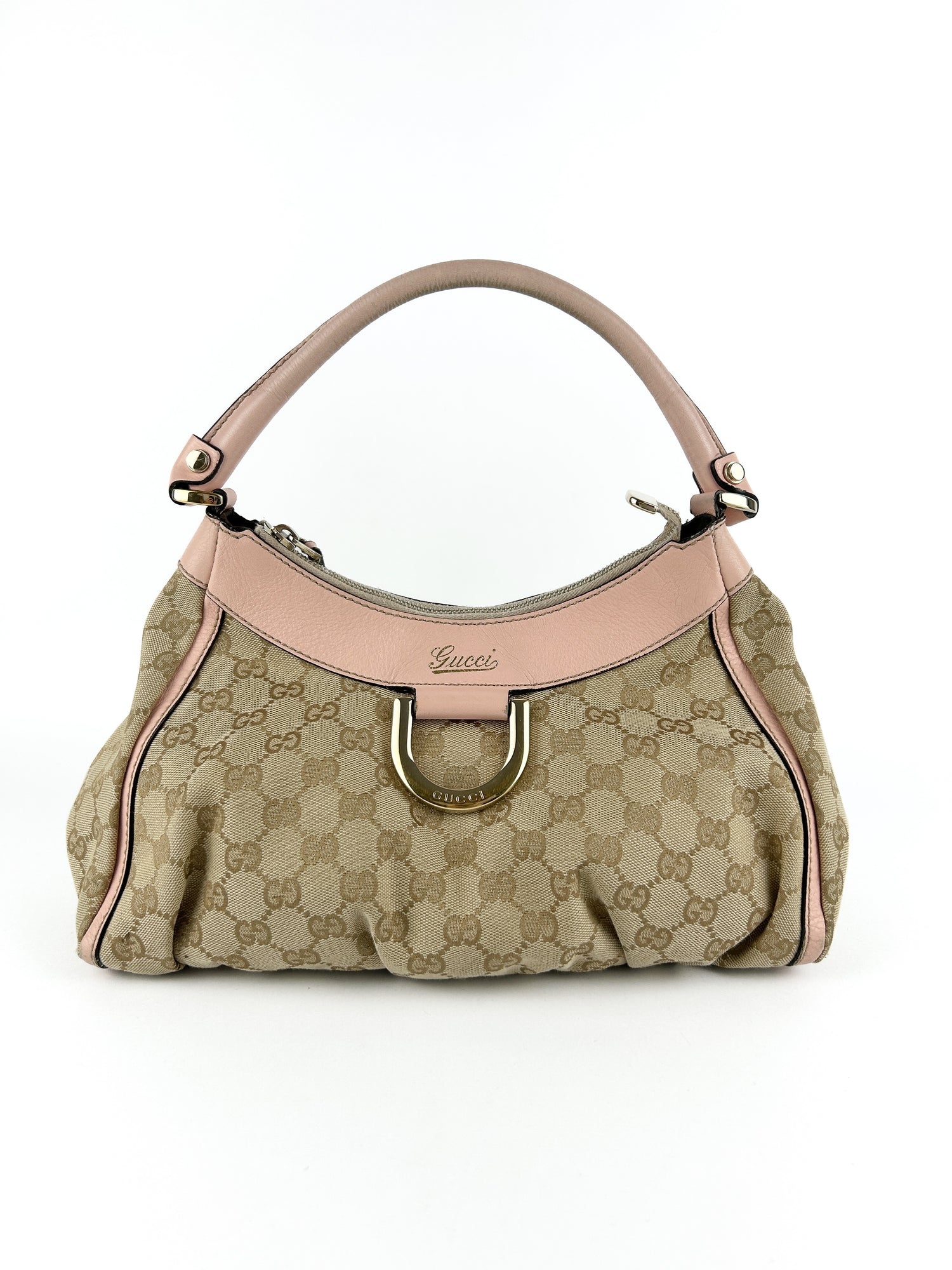 Vintage Gucci Monogram D-Ring Shoulder Bag 2000s