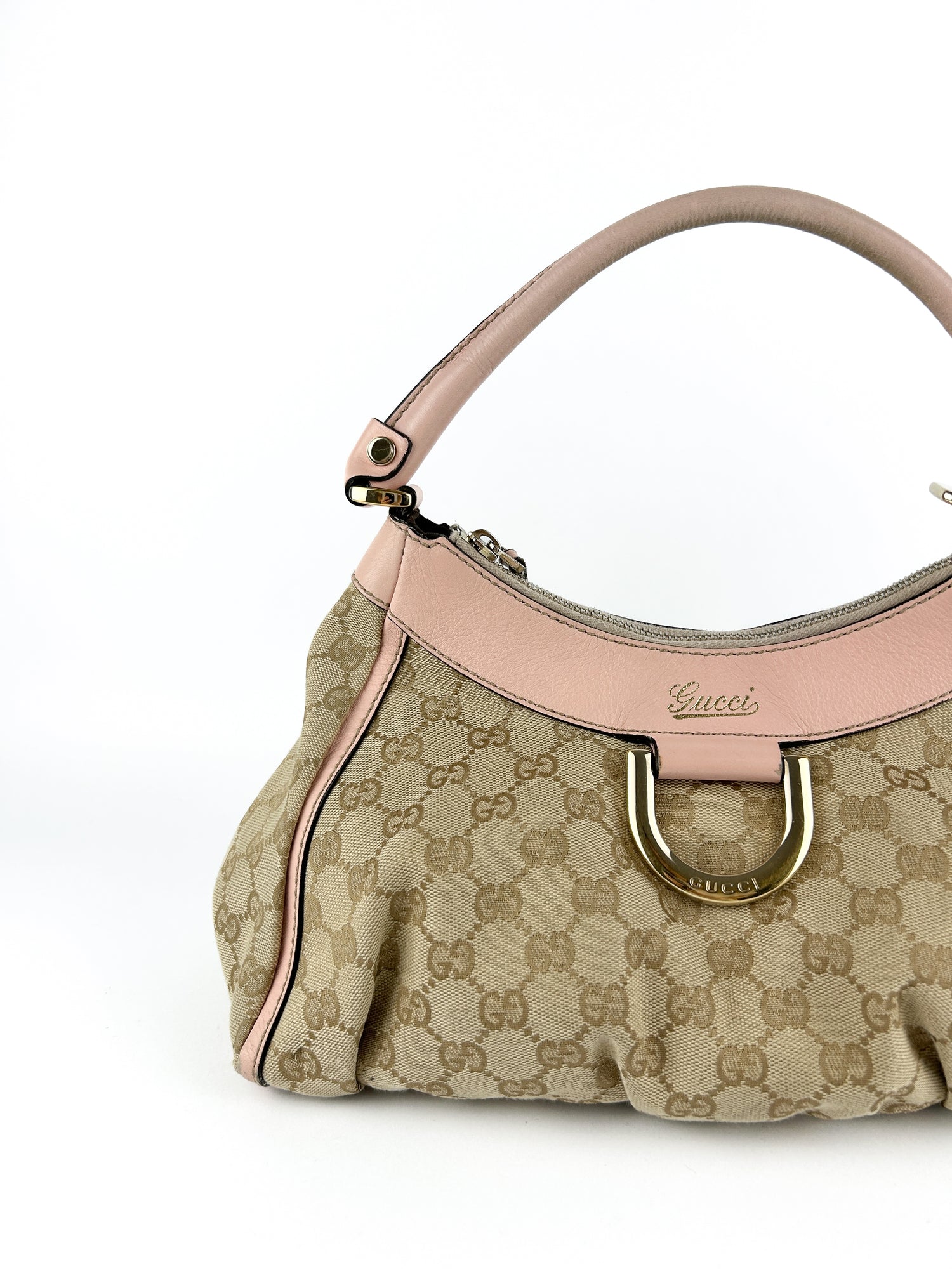 Vintage Gucci Monogram D-Ring Shoulder Bag 2000s