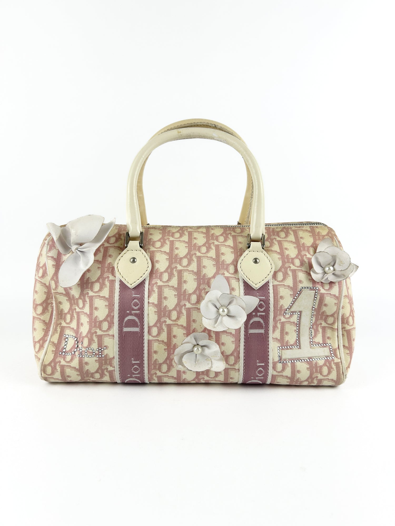 Vintage Christian Dior Girly Pink Monogram Boston Handbag (2004)