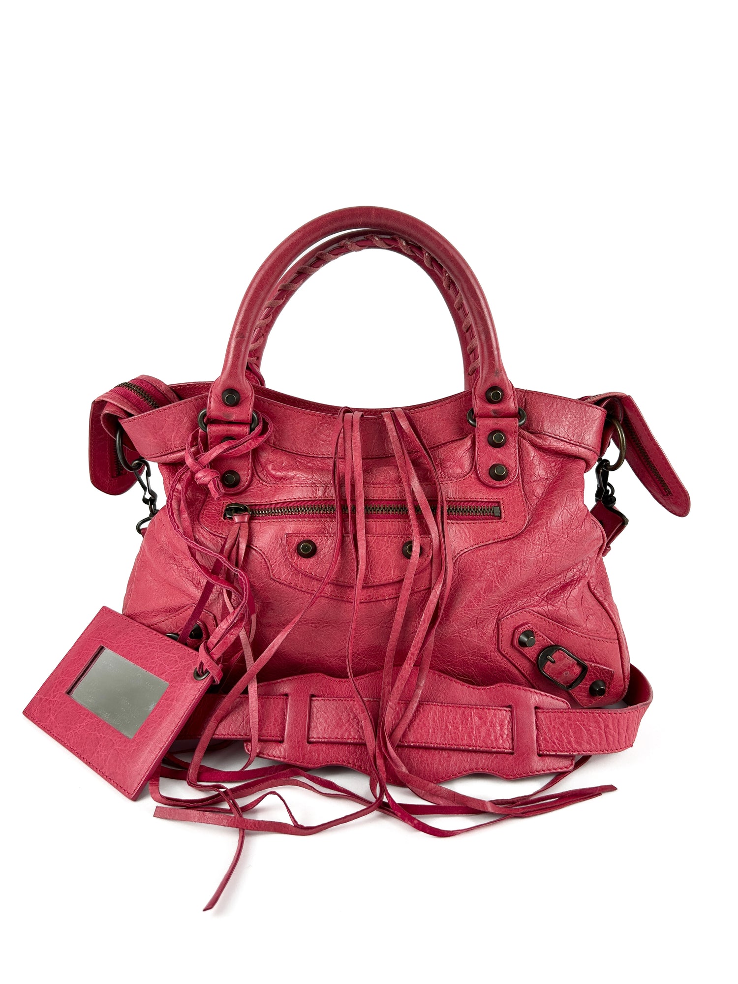 Balenciaga Mini City Handbag Pink (with extension strap)
