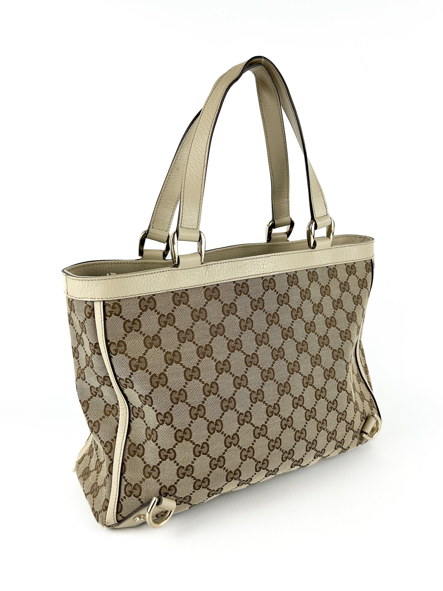 Vintage Gucci Monogram Large Tote Bag 90s