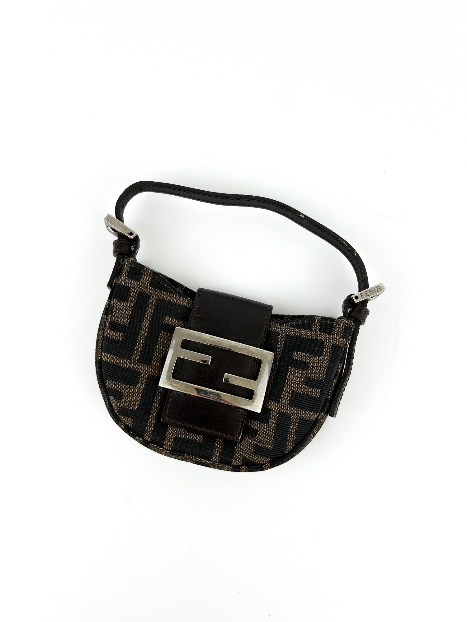 Vintage Fendi Zucca Mini Croissant Handbag